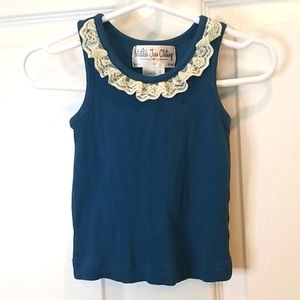 Matilda Jane In the Navy Tank With Lace at the Neck, Size 12mo